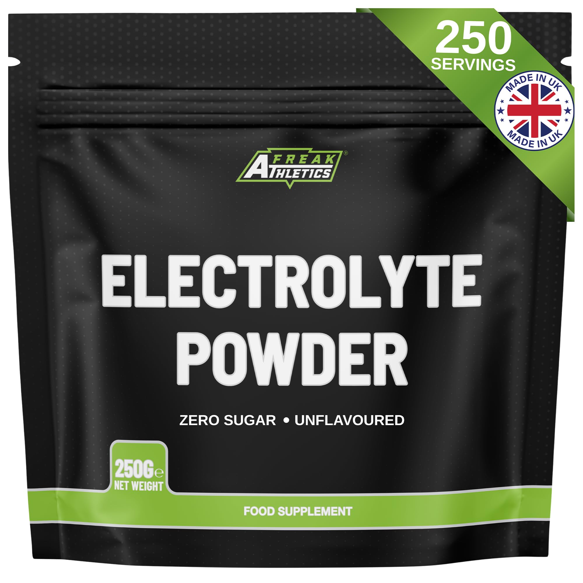 トシ　electrolyte Freak Athletics Electrolytes Powder 250g - Unflavoured, 250